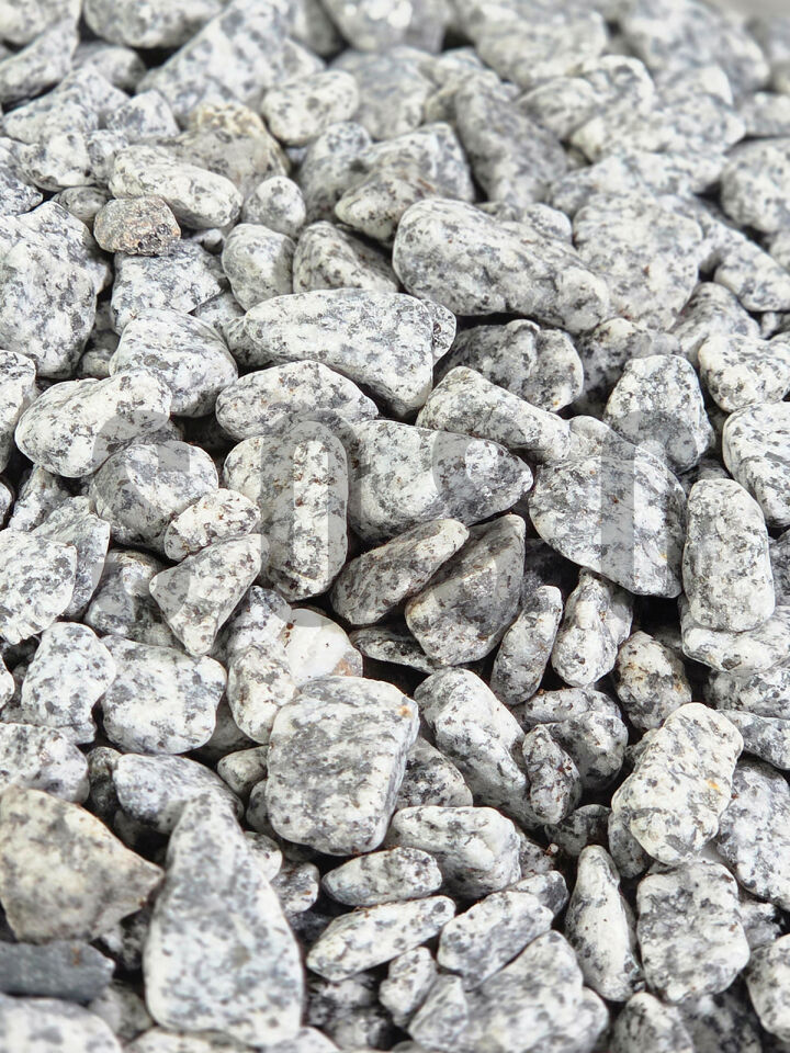 SOSC Natural Granit Dekoratif Çakıl Taşı, Gri Beyaz, 1-2 cm, 1 kg