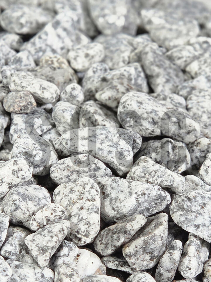 SOSC Natural Granit Dekoratif Çakıl Taşı, Gri Beyaz, 1-2 cm, 1 kg